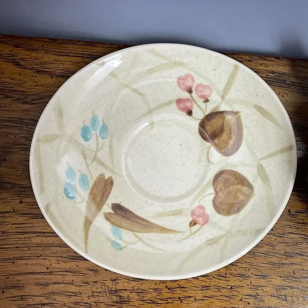Vintage Red Wing‎ Saucer Plate Random Harvest Atomic MCM USA